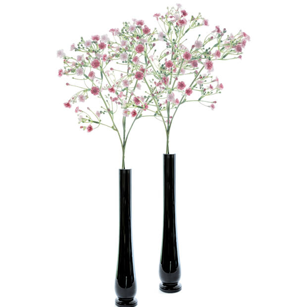 Bellatio Design Kunstbloem Gipskruid Viette - 45 cm - roze - tak - kunst zijdebloem - Gypsophila - Kunstbloemen