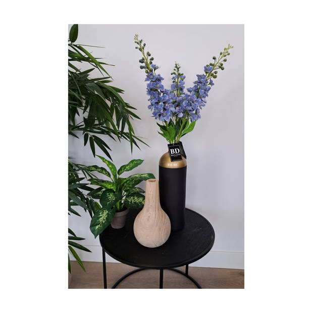 Bellatio Design Kunstbloem bloesemtak ridderspoor - 87 cm - paars - kunst zijdebloemen - Kunstbloemen