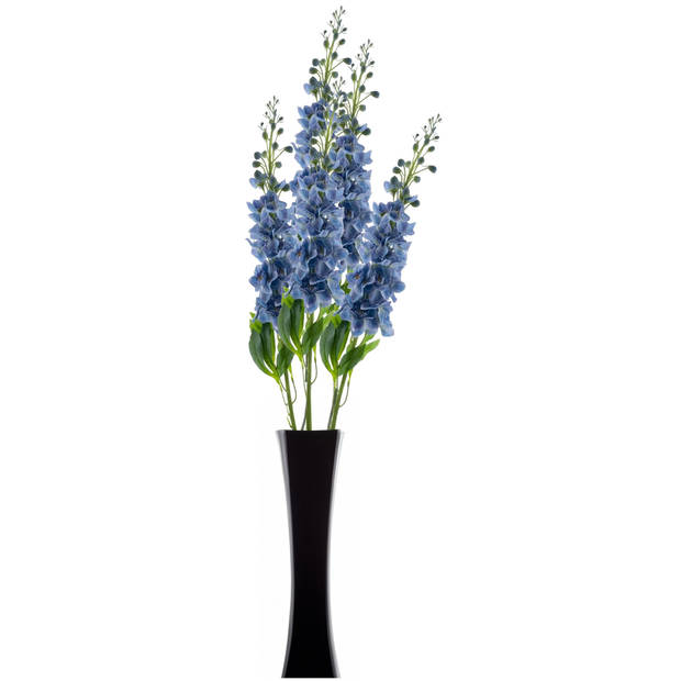 Bellatio Design Kunstbloem bloesemtak ridderspoor - 87 cm - blauw - kunst zijdebloemen - Kunstbloemen