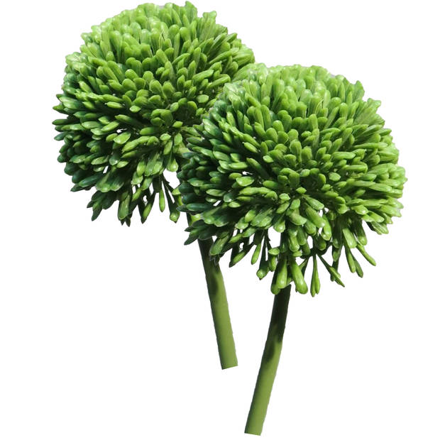 Bellatio Design Sierui Globemaster kunstbloem - losse steel - groen - 44cm - Natuurlijke uitstraling - Kunstbloemen