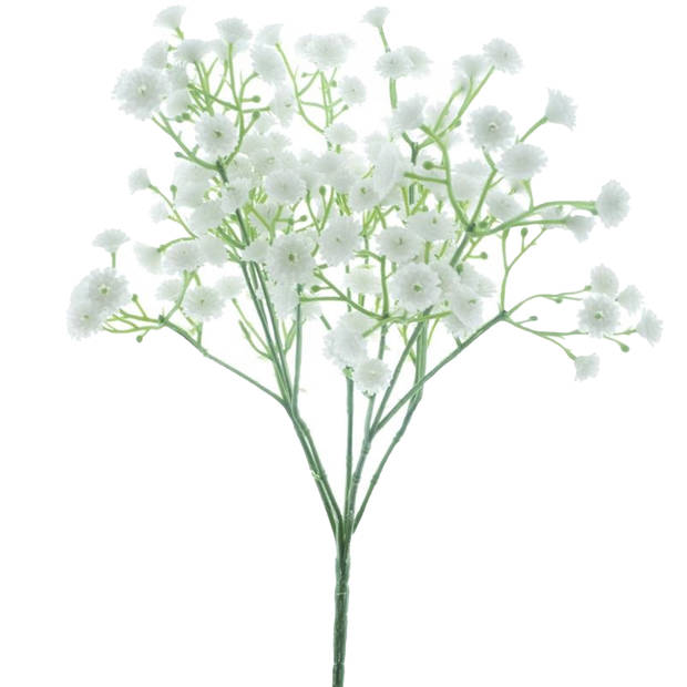 Bellatio Design Kunstbloem Gipskruid Muralis - 30 cm - wit - losse tak - kunst zijdebloem - Gypsophila - Kunstbloemen