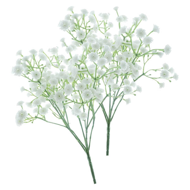 Bellatio Design Kunstbloem Gipskruid Muralis - 30 cm - wit - losse tak - kunst zijdebloem - Gypsophila - Kunstbloemen