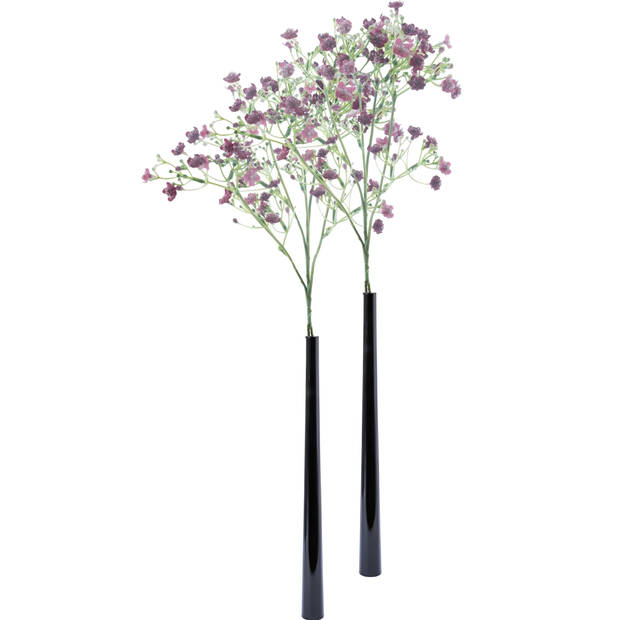 Bellatio Design Kunstbloem Gipskruid Viette - 45 cm - paars - tak - kunst zijdebloem - Gypsophila - Kunstbloemen