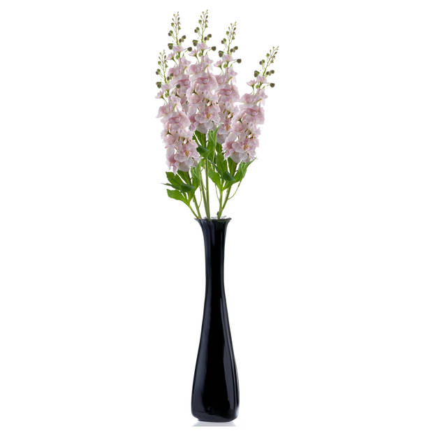 Bellatio Design Kunstbloem bloesemtak ridderspoor - 87 cm - licht roze - kunst zijdebloemen - Kunstbloemen