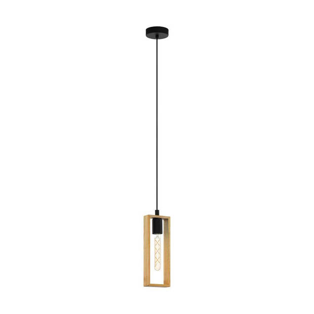 EGLO Littleton Hanglamp - E27 - 11 cm - Zwart/Bruin