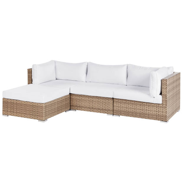 Beliani SANO - Loungeset-Natuurlijk-PE rotan