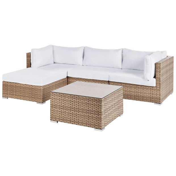 Beliani SANO - Loungeset-Natuurlijk-PE rotan