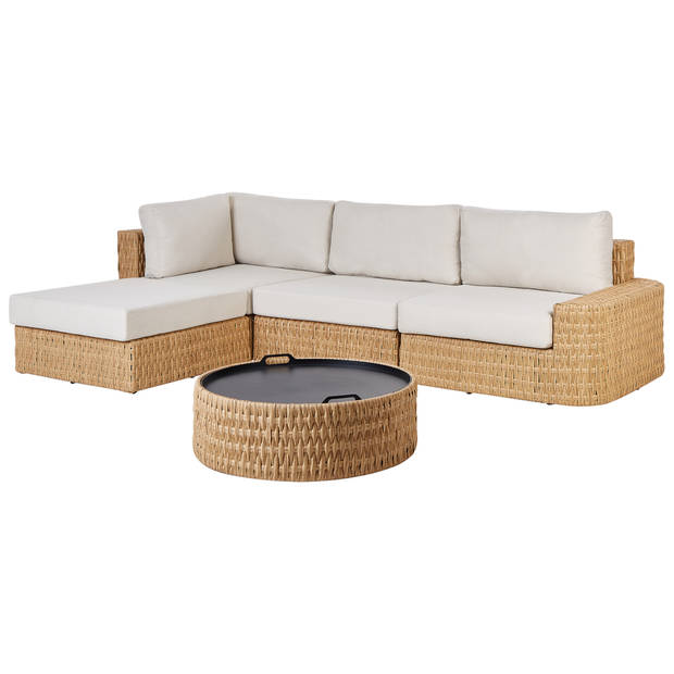 Beliani OLIVERI - Loungeset-Beige-PE rotan