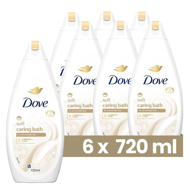 Dove soft Caring Bath Badcrème - 6 x 720 ml - Voordeelverpakking