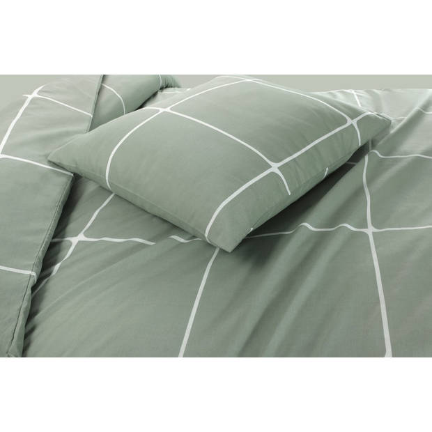 Day Dream Stan - Dekbedovertrek - Eenpersoons - 140x200/220 cm - Groen