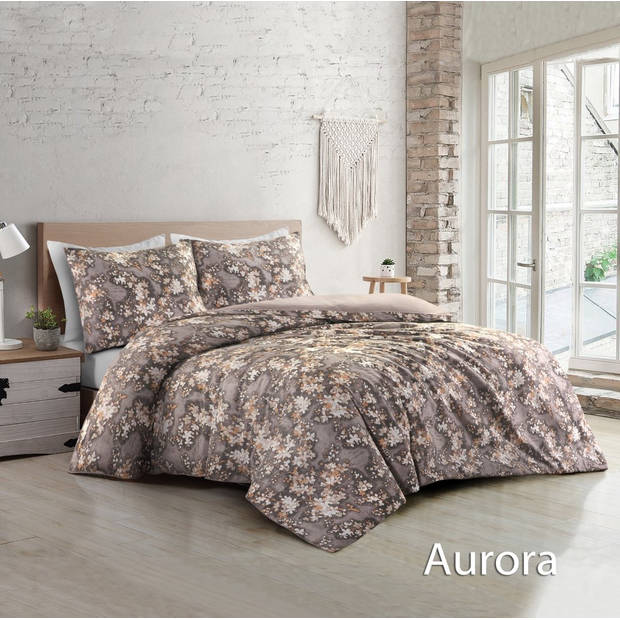 Papillon Aurora Dekbedovertrek Eenpersoons - 140x200/220 - Beige