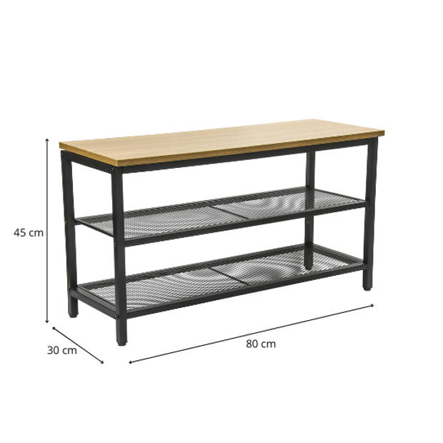 ERRO Schoenenrek - metaal/hout - 80x30x45