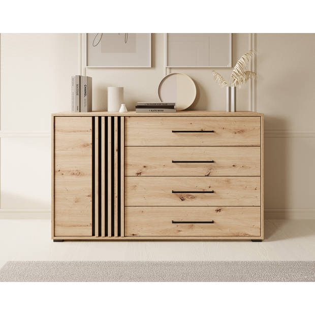 Meubella Dressoir Adyson - Eiken - 138 cm