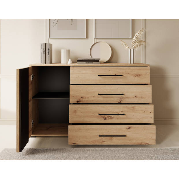 Meubella Dressoir Adyson - Eiken - 138 cm