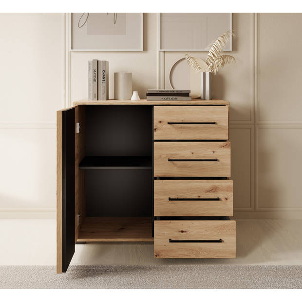 Meubella Dressoir Adyson - Eiken - 93 cm