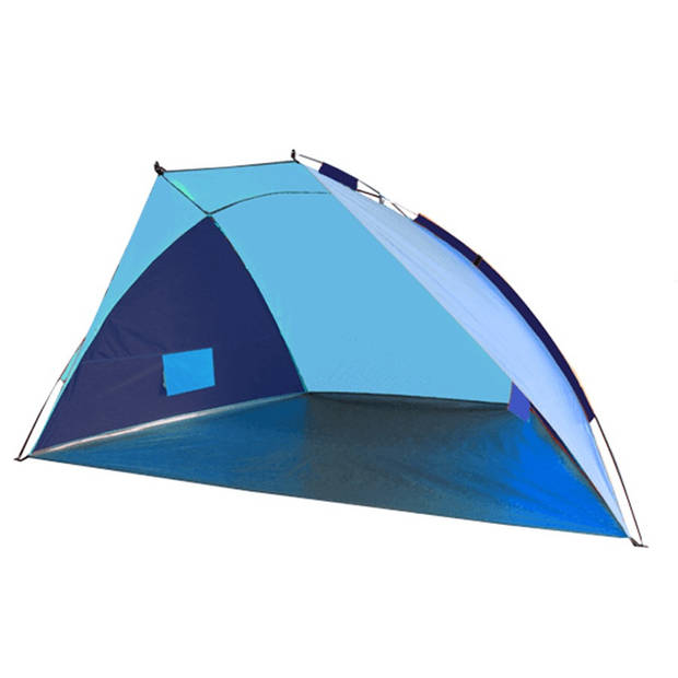 Beachshelter strandtent/windscherm - blauw - 270 x 120 cm - Windschermen