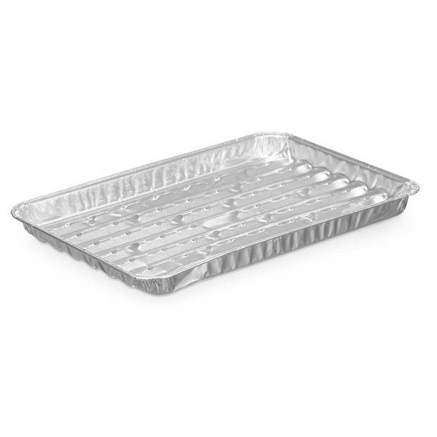 Kinvara BBQ/barbecue rooster grill - aluminium trays - 4x - open structuur - 34 x 23 cm - barbecueroosters