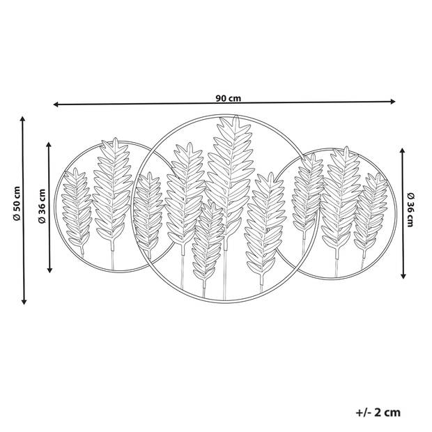 Beliani COPERNICIUM - Wanddecoratie-Goud-IJzer