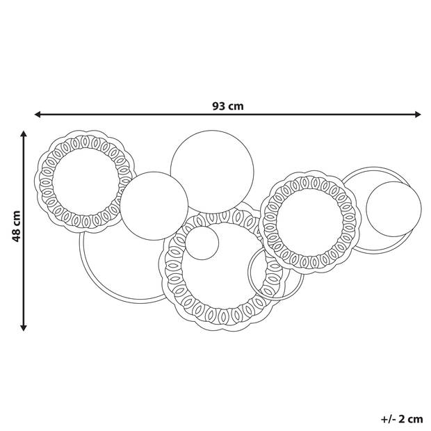 Beliani PLUTONIUM - Wanddecoratie-Multicolor-IJzer