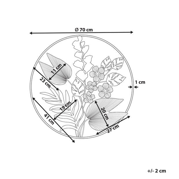 Beliani DUBNIUM - Wanddecoratie-Groen-IJzer