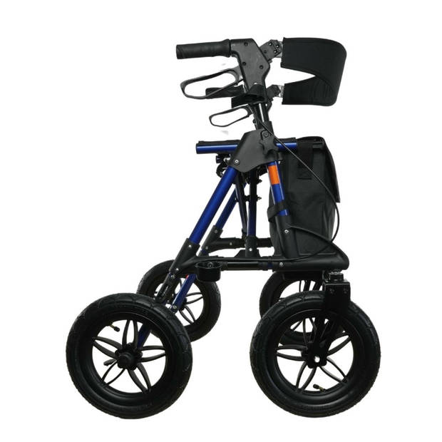 Buitenrollator Rebel (8,5 kg) - Grote luchtbanden - Outdoor rollator - Opvouwbare buitenrollator