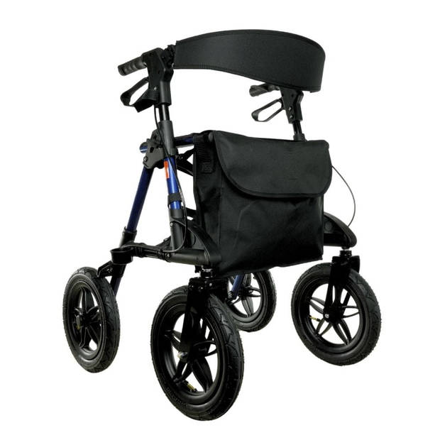 Buitenrollator Rebel (8,5 kg) - Grote luchtbanden - Outdoor rollator - Opvouwbare buitenrollator