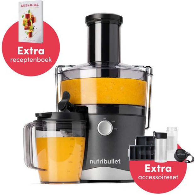 Nutribullet Juicer - 800 ml - 800 Watt - Incl. Extra Accessoireset & Receptenboek