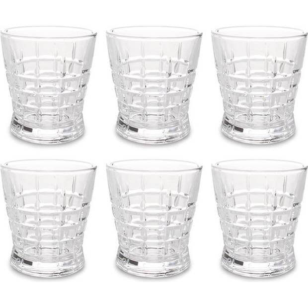 BonBistro Torso Rechthoekig Design Drinkglas - 26 cl - 6 stuks