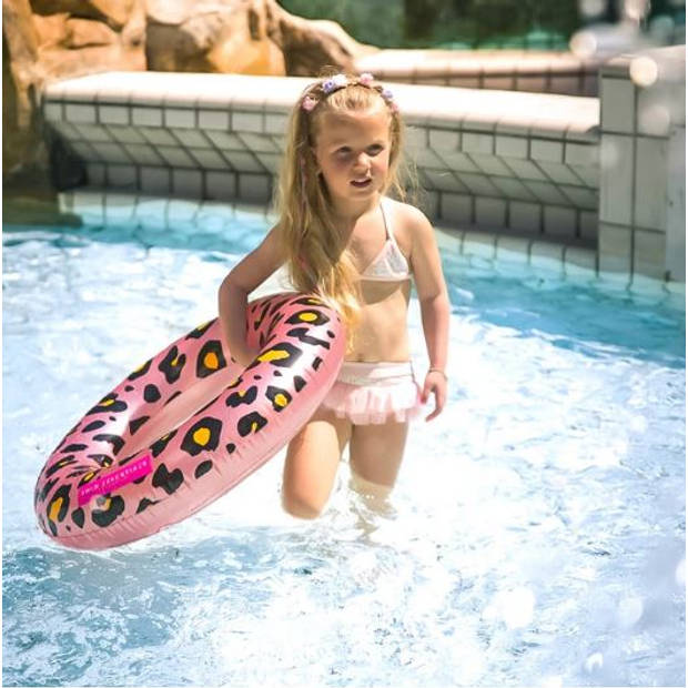 Swim Essentials Kinderzwemband Rosé gouden Panterprint 70 cm