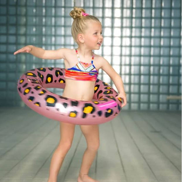 Swim Essentials Kinderzwemband Rosé gouden Panterprint 70 cm