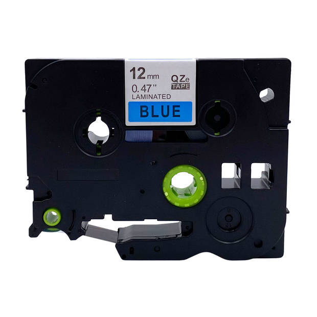 DULA label tape - Compatible met Brother P-Touch Tze-531 - 10 stuks - Zwart op blauw - 12mm x 8m