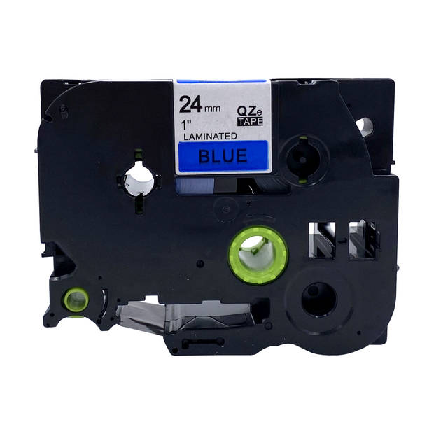 DULA label tape - Compatible met Brother P-Touch Tze-551 - 5 stuks - Zwart op blauw - 24mm x 8m