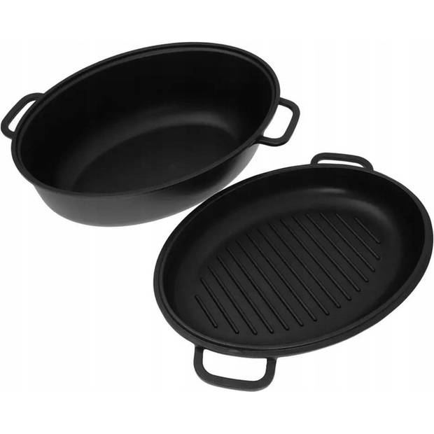 Kinghoff 3949 - 2 in 1 braadpan - 38 x 25 cm