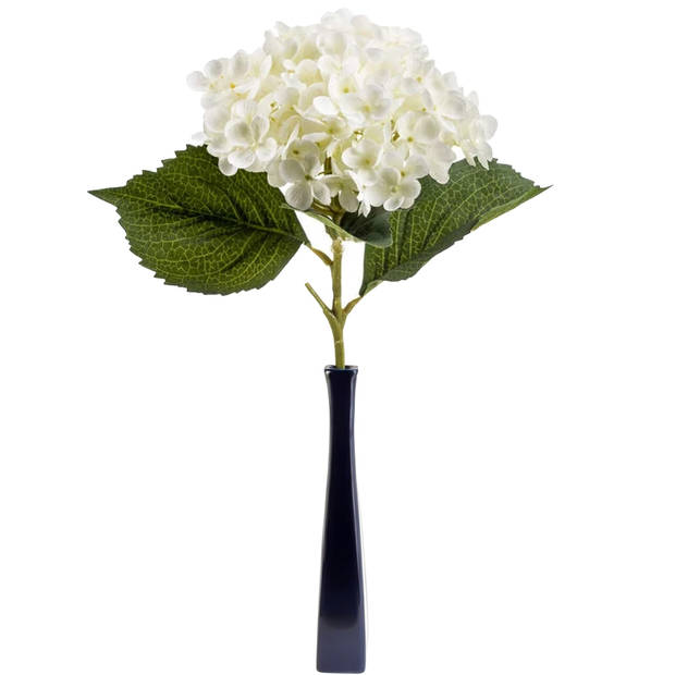 Emerald Kunstbloem hortensia tak - 5x - Annabelle - 52 cm - creme - Kunst zijdebloem - Hydrangea - Kunsttakken