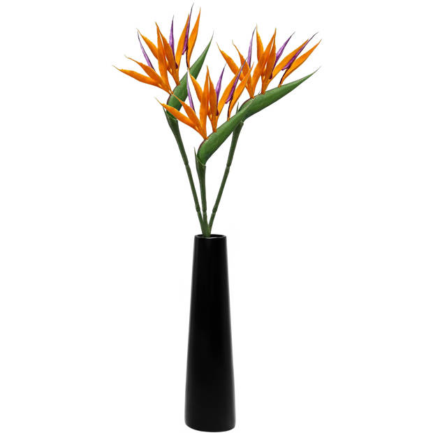 Emerald Kunstbloem Strelitzia - 3x - 65 cm - losse tak - kunst zijdebloem - Paradijsvogelplant - Kunsttakken