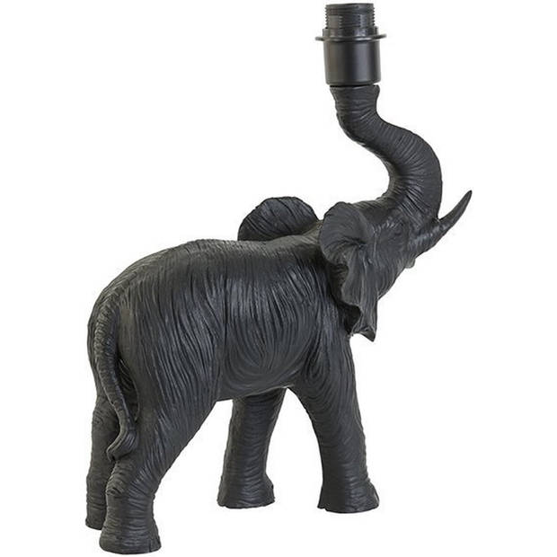 Olifant - Lampvoet - E27 - Matzwart - 37 x 14 x 40 cm