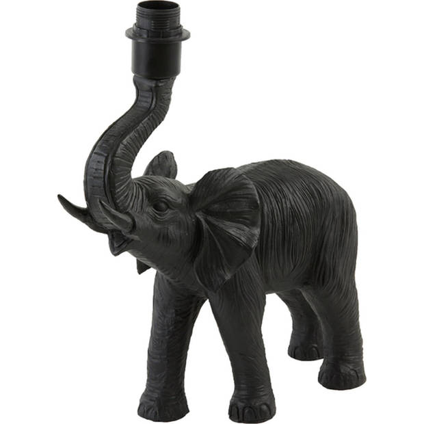 Olifant - Lampvoet - E27 - Matzwart - 37 x 14 x 40 cm