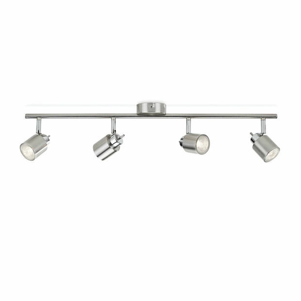 Plafondlamp Philips Meranti 15,5 x 10 x 69 cm 4 GU10 Zilverkleurig Metaal