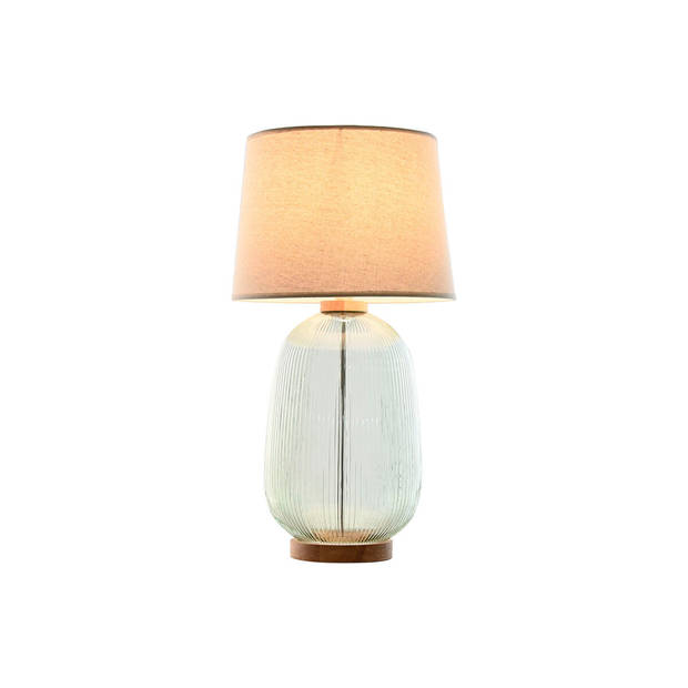 Bureaulamp Home ESPRIT Groen Beige Hout Kristal 50 W 220 V 32 x 32 x 61 cm