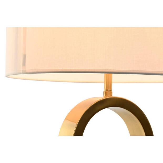 Bureaulamp Home ESPRIT Wit Gouden Marmer Ijzer 50 W 220 V 38 x 38 x 70 cm