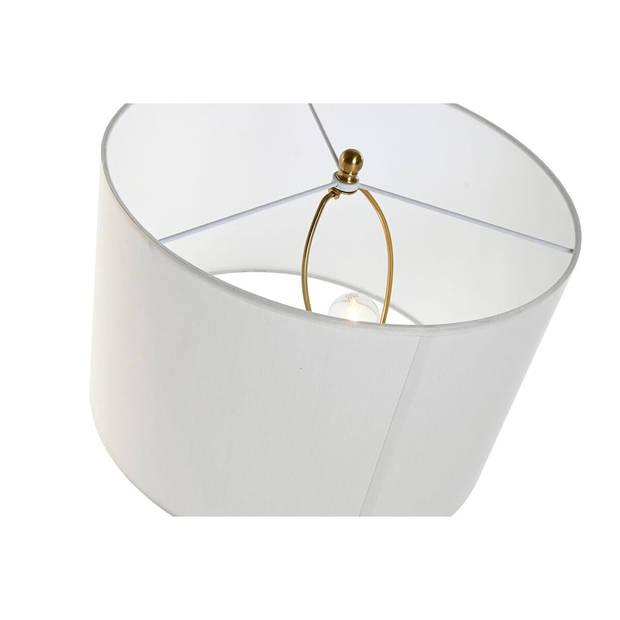 Bureaulamp Home ESPRIT Wit Gouden Marmer Ijzer 50 W 220 V 38 x 38 x 70 cm