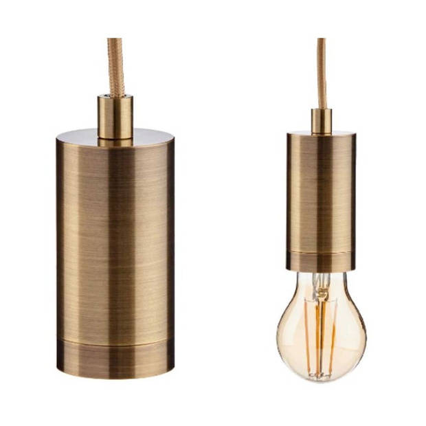 Plafondlamp Gouden Metaal 60 W 11,5 x 12 x 11,5 cm (6 Stuks)