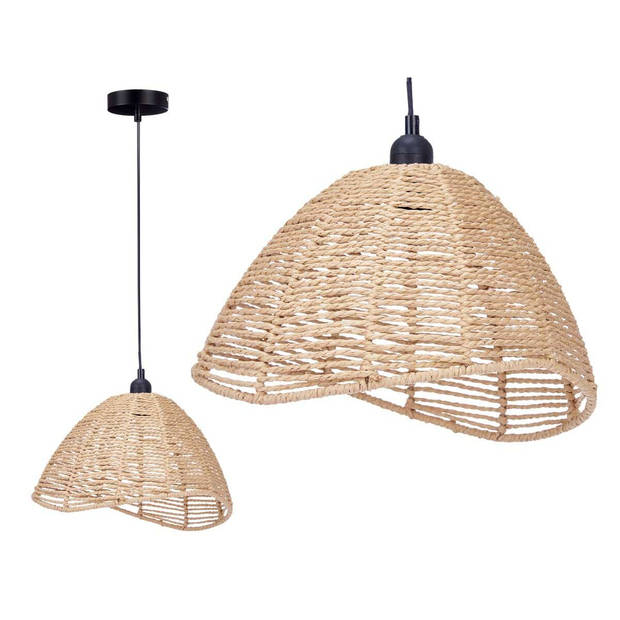 Plafondlamp Natuurlijk Rotan 60 W Conisch 220 -240 V 34 x 20 x 30 cm (2 Stuks)