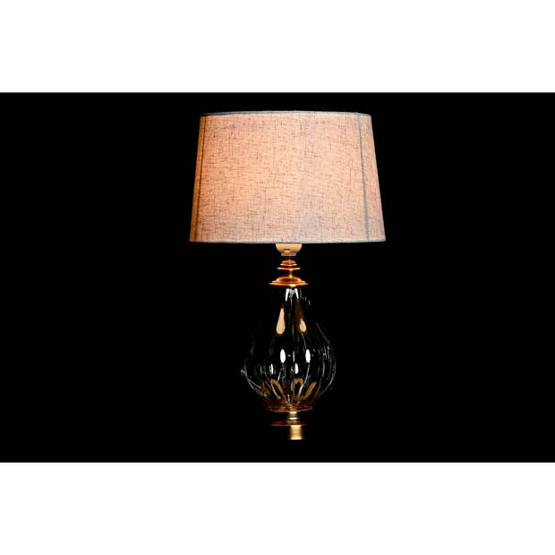 Bureaulamp Home ESPRIT Wit Beige 28 x 28 x 46 cm (2 Stuks)