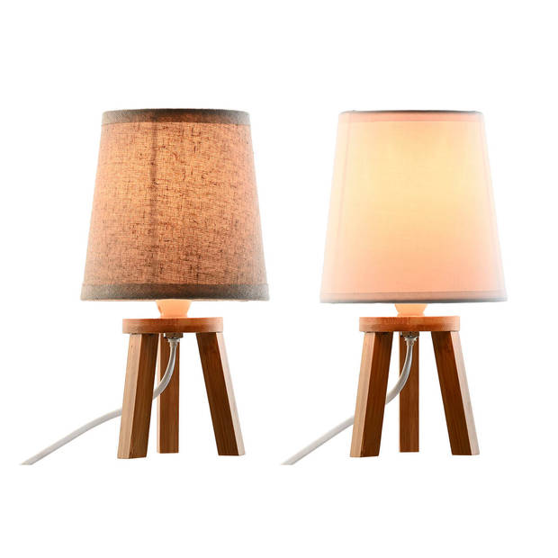 Bureaulamp Home ESPRIT Bruin 13 x 13 x 24 cm (2 Stuks)