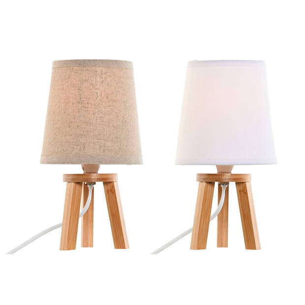 Bureaulamp Home ESPRIT Bruin 13 x 13 x 24 cm (2 Stuks)