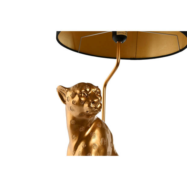 Bureaulamp Home ESPRIT Zwart Gouden 33 x 33 x 78,5 cm