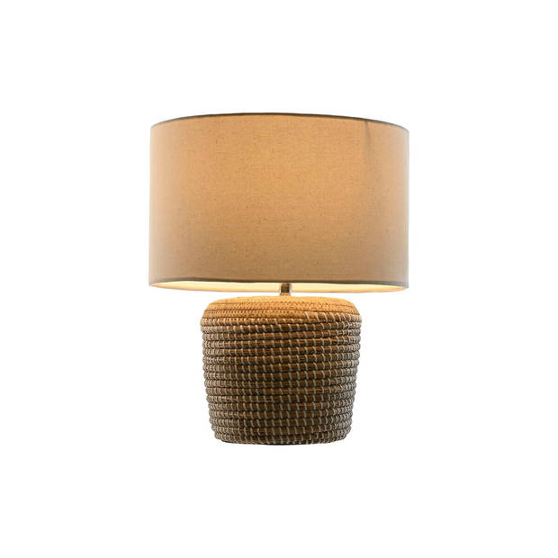 Bureaulamp Home ESPRIT Wit Bruin 50 W 220 V 38 x 38 x 47 cm