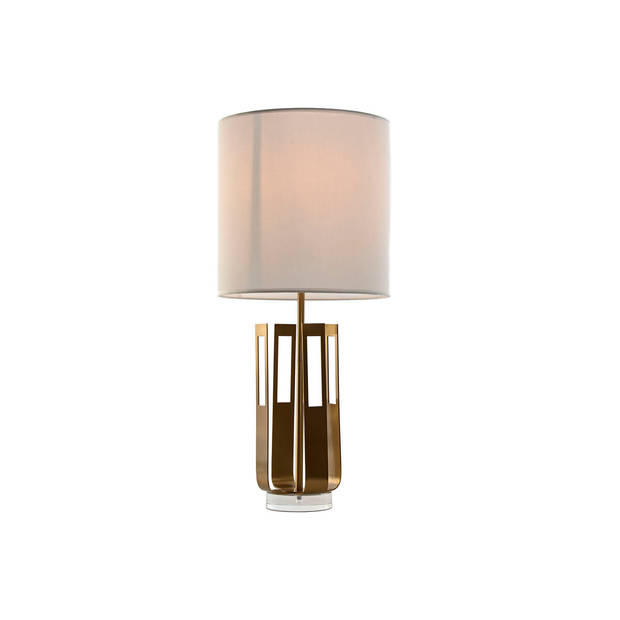 Bureaulamp Home ESPRIT Wit Gouden Ijzer 50 W 220 V 35 x 35 x 78 cm