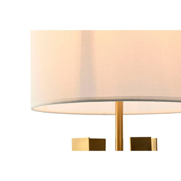 Bureaulamp Home ESPRIT Wit Gouden Ijzer 50 W 220 V 35 x 35 x 78 cm